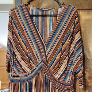 BloomChic Blue and Brown Striped Apparel